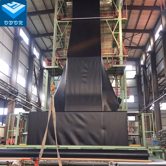 Revestimento de lago de geomembrana de aquicultura HDPE de 1,5 mm, revestimento de barragem de lago de peixes de aterro sanitário