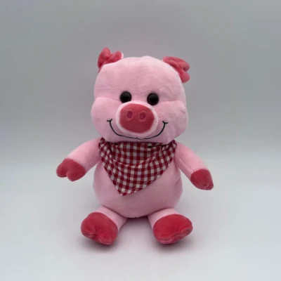Brinquedo fofo para bebê porquinho de pelúcia animal de pelúcia porco vestido elástico macio de pelúcia porco boneca de presente